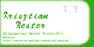 krisztian nester business card